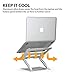 Laptop Notebook Stand,Elekin Foldable Laptop Stands Adjustable Notebook Holder Aluminum Laptop Riser Ergonomic Desktop Holder for Tablets, ipad, Notebook, MacBook Up to 17”thumb 3