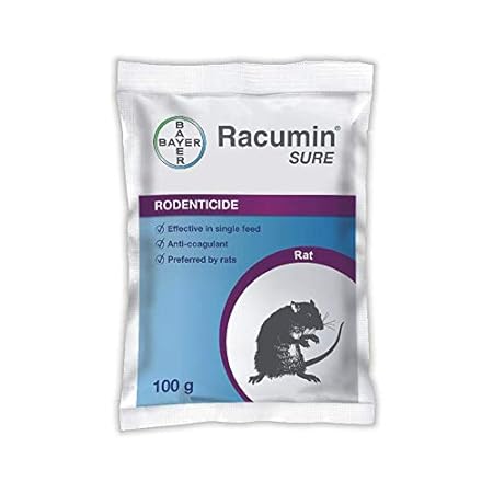 Bayer Rocumin Sure Bait-100Gms for Rat Control Pack of 5 Pouches