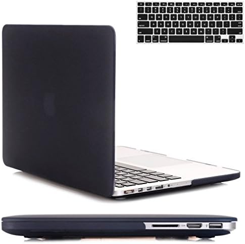 MacBook Pro Retina 13 inch Case, Plastic Hard Case Cover &amp; Keyboard Cover for MacBook Pro 13 inch with Retina Display A1502 / A1425,Black