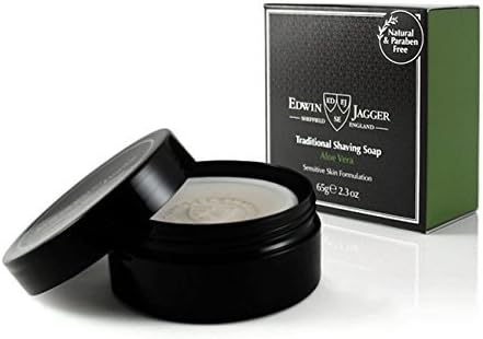 Edwin Jagger Aloe Vera Shaving Soap in Travel Container