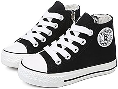 GZYIBU Classic Kids Casual Comfort Zipper Lace Up High Top Canvas Shoes (Toddler/Little Kid/Big Kid)