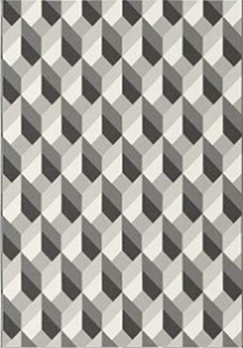 ASPECT Artisan Rhombus Pattern Flatweave Indoor/Outdoor Rug-Black & White (120x170cm), 120 x 170 cm