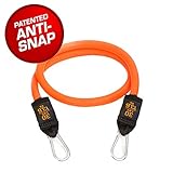 Bodylastics SINGLE Resistance Tube Bands with large IRON CARABINER CLIPS ATTACHED, highest quality dipped Malaysian Latex, and patented Anti-Snap technology Exercise Bands.