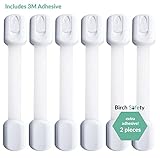 Adjustable Locks for Child Safety | Deluxe: Extra 3M Adhesive to Childproof Ivory White 6 Pack