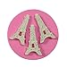 Yunko 3 Cavity Eiffel Tower Shape DIY Cake Cupcake Decorating Fondant Silicone Sugar Craft Molds