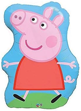 Peppa Pig 35" Huge Super Shaped Mylar Foil Balloon (1) (MULTI, 1) by amscam