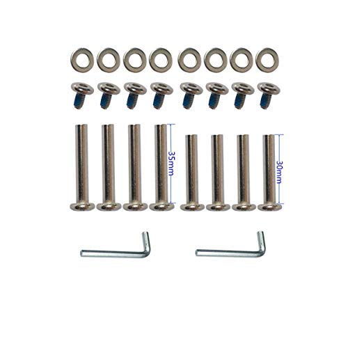 Lovetao OD 15/64" (6mm) Shaft Hex Socket Screw Inline Skate Wheel Roller Blades Replacement Skate Wheel Axles 30mm&35mm Repair kit