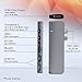 USB Type-C Hub Adapter, Dual USB-C Thunderbolt 3 (40gb/s), 7in1 Multi-Port Dongle for 2016 or later MacBook Pro, 4K HDMI, microSD/SD Card Reader, 2xUSB 3.0,100W Power Delivery (Space Gray)