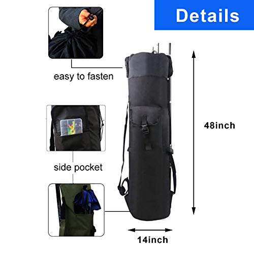 JSHANMEI Angelrutentasche Angelrutenhalter Tragetasche Angelzubehör Hält 5 Stangen Reisekoffer Tasche Wasserdicht… – Bild 5