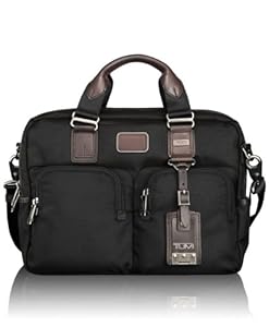 Image of Tumi Alpha Bravo Andersen Slim Commuter Brief, Hickory, One Size