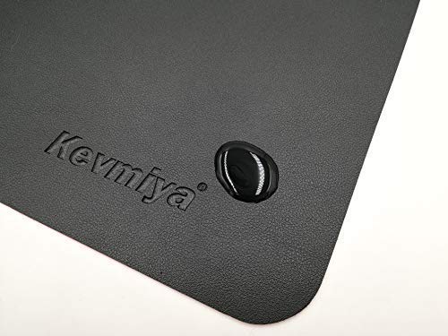 KEVMIYA Pad for Desk with Artificial Leather Material, 31.5X15.74X0.08in, Perfect mat for Home Laptop and Office Desk Working, Waterproof and Rectangular with Fillet, Double Sided (Black+Red)