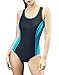 Uhnice Women's One Piece Swimsuits Racing Training Sports Athletic Swimwear