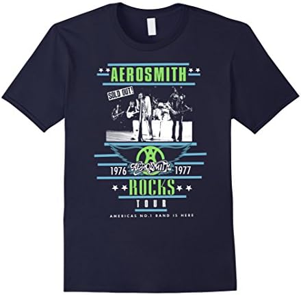 Mens Aerosmith - Rocks Tour T-Shirt 2XL Navy