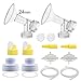 Maymom Pump Parts for Spectra S1, S2, 9 Pump; Incl Flange, Valves, Backflow Protecor, Bottle Changer (Flange 24 mm, Kit n Bottle Converter Tubing)