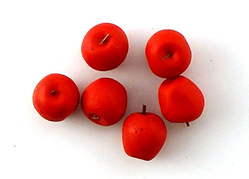 Dollhouse Miniature Red Apples Pkg of 6
