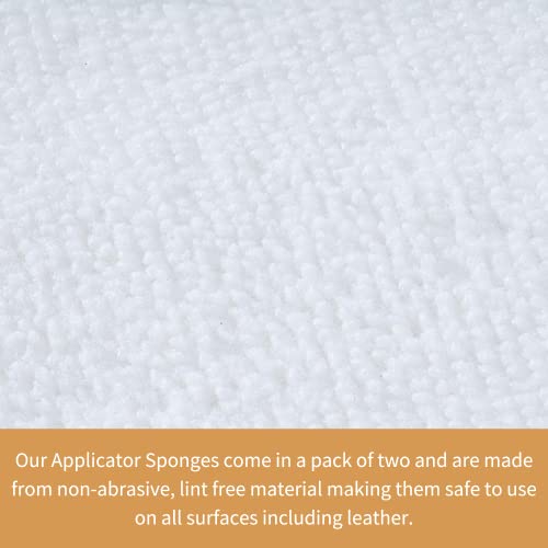 Furniture Clinic Leather Applicator Sponges 2 Microfiber Cloth Applicator Pads for Cleaning