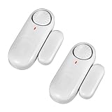 Fuers Security Window/Door Alarm Contacts,2-Pack,Battery Operated Wireless Burglar Alert Magnetic Sensor Alarm Easy Installation DIY Protection for Home, Garage,Apartment,Office,Kids Safety,Travel