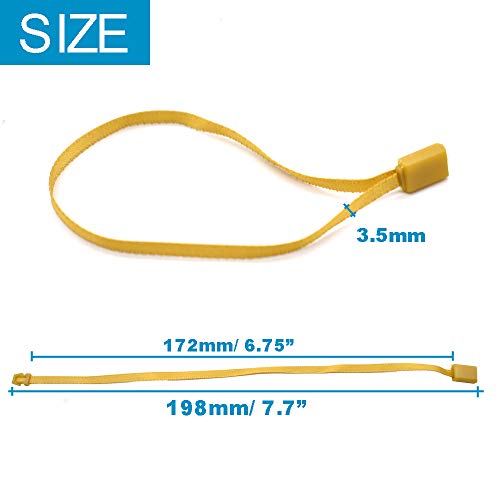 6.8" 1000Pcs Hang Tag Wide String Fasteners Snap Lock Pin Loop Fastener Hook Ties Easy and Fast to Attach (Golden)