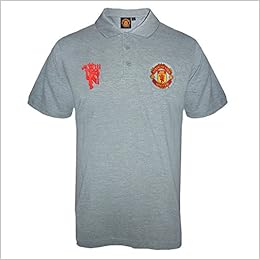 Amazon Com Manchester United Fc Official Soccer Gift Mens Crest Polo Shirt Grey Medium 5053223075077 Books