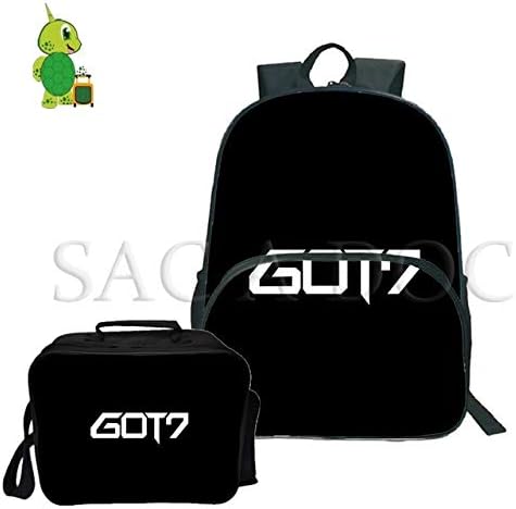 Xennos Backpacks - GOT7 Kpop Pcs/Sets Backpack Laptop Backpack for Teenagers School Backpack Mark/Jackson Fans Travel Rucksack with Cooler Bag - (Color: 10)