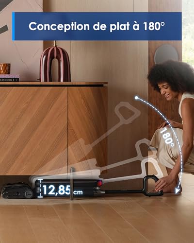 Tineco Floor One S9 Artist Vacuum Cleaner with Elegant Design, 22,000 Pa, 360° SmoothDrive, Tangle-Free, 50 Min Battery Life, 2 Sides Cleaning Edges, Flattens to 180 Degrees, Vacuum Cleaner, FlashDry at 85 °C