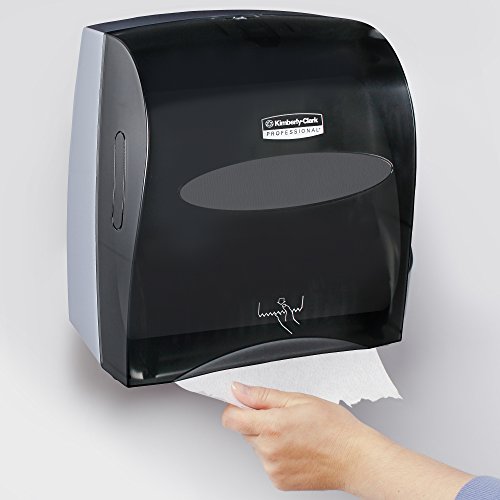 Scott Slimroll Hard Roll Paper Towel Dispenser, Touchless, Pull Towel (10441), Smoke/Black