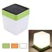 LUTEC Solar Rechargeable LED Light Outdoor/Indoor Emergency Lighting Waterproof Lamp Touch Sensitive Control Garden Bedroom Lamp Camping Outage Led Table Cube Night Light Home Decorative LED Light