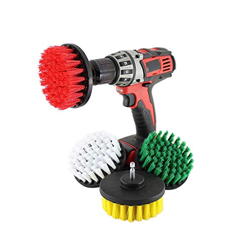 image for Kidirt 4 Inch Electric Drill Brush Head 4 Color Mixed Set, Drill Brush