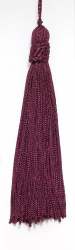 Set of 10 Ruby Color Crown Head Chainette Tassel, 5.5 Inch Long with 1 Inch Loop, Basic Trim Collection Style# CT055 Color: Ruby - E10
