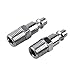 1/4-Inch Industrial Stainless Steel Quick Coupler Plugs Set - 1/4-Inch NPT Male Thread, 2 Pack