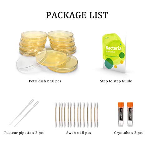 Bacteria Science Kit Petri Dishes with Agar Educational STEM