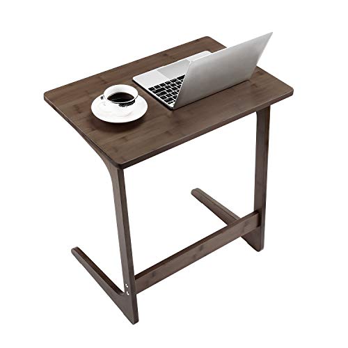 Sofa-Table-TV-Tray-NNEWVANTE-Couch-Sofa-End-Table-Laptop-Desk-Bamboo-Coffee-Table-Side-Table-Snack-Tray-for-Eating-Writing-Reading-Living-Room-Modern-Furniture-Home-Decor-Office-Walnut