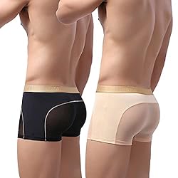 Laxier 2 Pack of Men Boxer Briefs Transparent