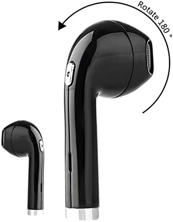 Bluetooth Earbud,Kione Mini Wireless In Ear Earbud Bluetooth Headphones with Mic Noise Cancelling For iPhone 8 X 7 7Plus 6 6s 6 Plus 5 5s 5c,iPad/iPod/Android/Samsung S8 S8 Plus Single Ear (Black)