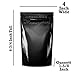 Stand-up Food Pouch Black Shiny Ziplock Zipper Foil Lined Food Bag 2 ounce - Smell, Odor, Leakproof Protection FDA and USDA Food Compliant (50 Pack)