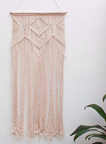 Handmade Macrame Wall Hanging- Woven Wall Art- Natural Macrame Tapestry - Boho Wall Decor- Textile Wall hanging – 36”L X 18”W By RawyalCrafts