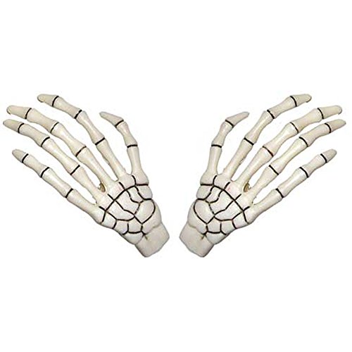 Kreepsville 666 Skeleton Bone Hand Hairslides White