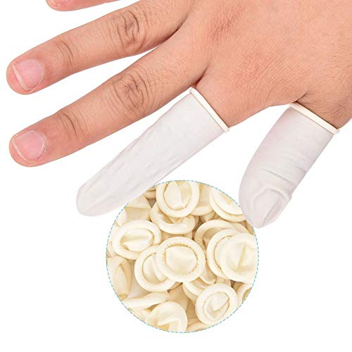 CHOP MALL Medium Disposable Finger Cots Anti-Static Fingertips Protective Fingercots for Electronic Repair Painting Jewelry Cleaning Crafting Industrial Science Experiment Apply Job 200 Pcs/Pack - Thumbnail 2