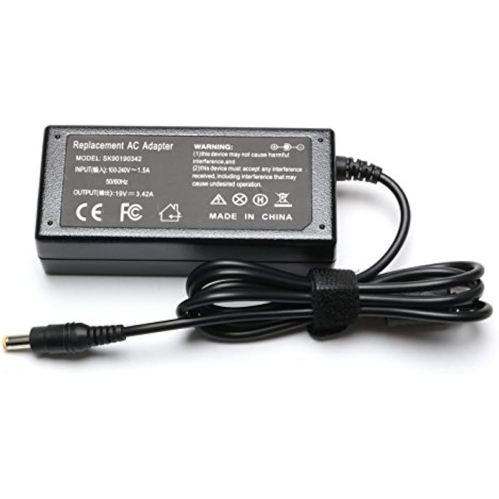 19V 65W AC Laptop Power Cord Acer LCD Monitor G226HQL G246HL G276HL