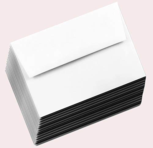 Bright White A2 50 Boxed 70lb Envelopes 4-3/8 x 5-3/4 for 4-1/8 x 5-1/2 Response Cards Invitations Weddings Mimis Announcements Showers Communions from The Envelope Gallery - Thumbnail 4