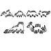 Shxstore Mini Dinosaur Cookie Cutter Set Stainless Steel Jurassic Dino Shaped Cookie Candy Food Molds, 6 Counts