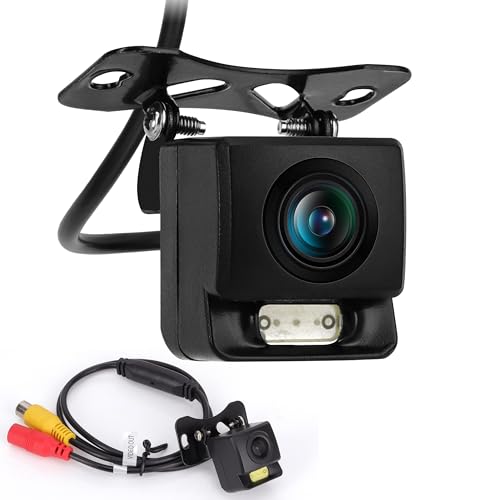 Pyle Rear View Backup Camera for Car – Compact Reverse Cam with Distance Scale…