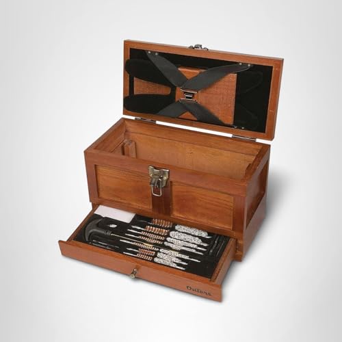 Outers 70084 25 - Piece Universal Wood Gun Cleaning Tool Chest (.22 Caliber and up), Multi, One Size