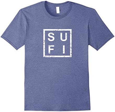 Mens Stylish Sufi Islam T-Shirt Large Heather Blue