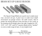 Whiteside 9810 Brass Set Up Gauges, 5 Piece Set