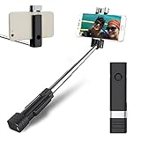 Bluetooth Selfie Stick, atongm Mini Cell Phone Selfie Sticks for iPhone X/8/8Plus/7/7Plus/6/6Plus/6s/6s Plus/5S, Galaxy S5/S6/S7/S8, Google, Huawei ect(Black)