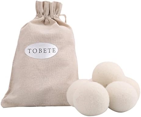 TOBETE Wool Laundry Dryer Ball Premium Reusable Natural Anti Static Fabric Softener Gift Set Tool