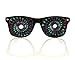 Alternative Imagination Spiral Diffraction Glasses - for Raves, Festivals, Holiday Lights - Black Frame