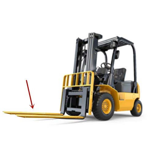 84" Steel Pallet Fork Extensions for forklifts Lift Truck Slide on clamp 5.5" x 1.75" x 84"