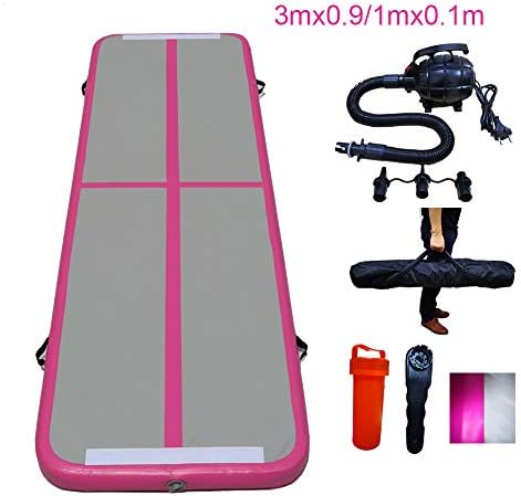 Star Paraselene 10ft/13.3ft/16.7ft/20ft Inflatable Airtrack,Tumbling Gymnastics Mat, Waterproof Air Track,with Electric Air Pump for Home Use/Training/Cheerleading/Beach